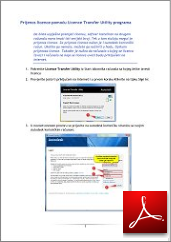 Upute za prijenos licence u PDF-u