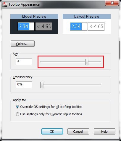 Podešavanje veličine slova dinamičkog sučelja