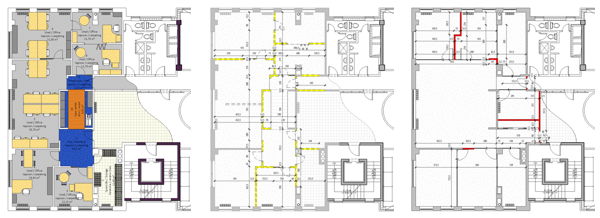 Revit, postojeće stanje, plan rušenja, plan zidanja