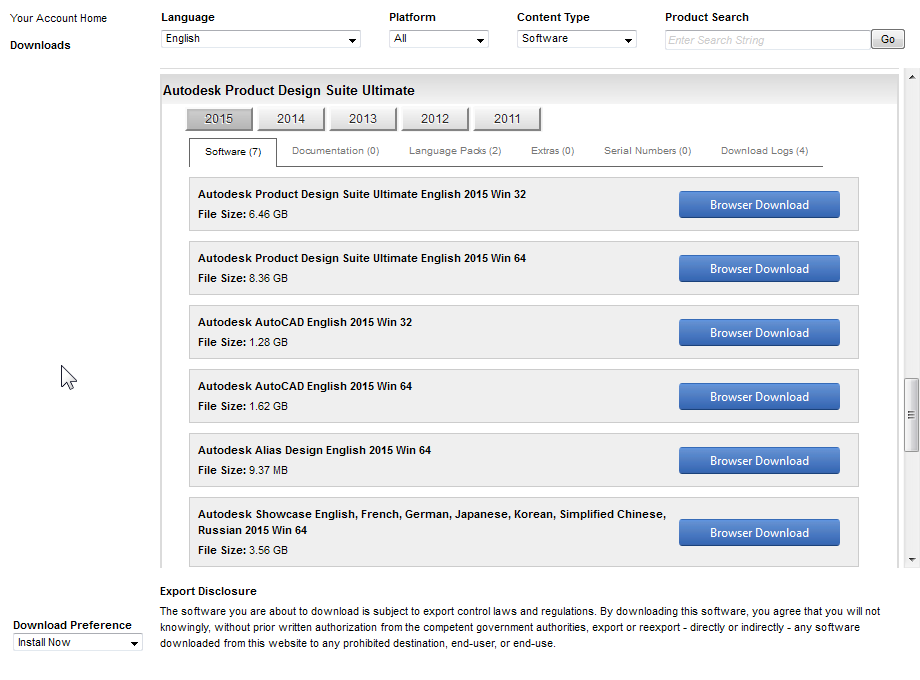 Popis raspoloživog softvera